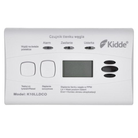 Czujnik tlenku węgla i czadu LCD K10LLDCO Kidde Czujnik tlenku węgla i czadu LCD K10LLDCO Kidde