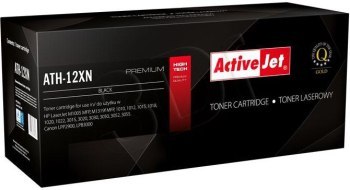 Toner Activejet ATH-12XN (zamiennik HP 12X Q2612X Canon FX-10 Canon CRG-703; Premium; 2850 stron; czarny) Toner Activejet ATH-12XN (zamiennik HP 12X Q2612X Canon FX-10 Canon CRG-703; Premium; 2850 stron; czarny)