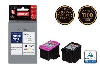 Tusz Activejet AH-M704RX (zamiennik HP 704 CN692AE CN693AE; Premium; 1 x 20 ml 1 x 21 ml; czarny kolor) Tusz Activejet AH-M704RX (zamiennik HP 704 CN692AE CN693AE; Premium; 1 x 20 ml 1 x 21 ml; czarny kolor)