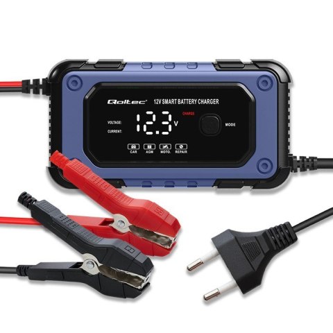 QOLTEC ŁADOWARKA MIKROPROCESOROWA | PROSTOWNIK DO AKUMULATORA Z FUNKCJĄ NAPRAWY | 12V | 6A | LED | 4 TRYBY QOLTEC ŁADOWARKA MIKROPROCESOROWA | PROSTOWNIK DO AKUMULATORA Z FUNKCJĄ NAPRAWY | 12V | 6A | LED | 4 TRYBY