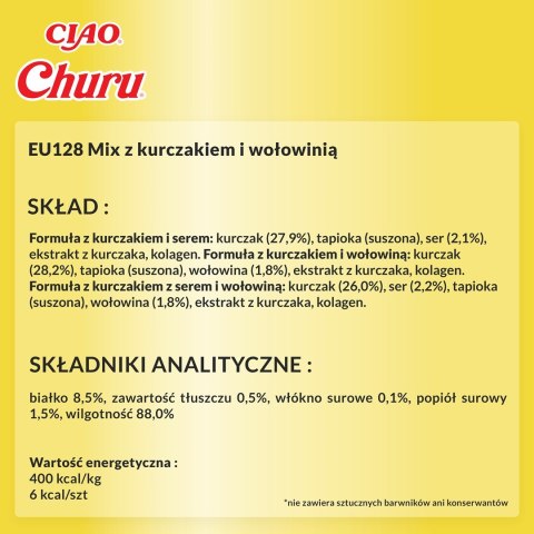 INABA CHURU Varietes Kurczak i Wołowina -kot 20x14g INABA CHURU Varietes Kurczak i Wołowina -kot 20x14g