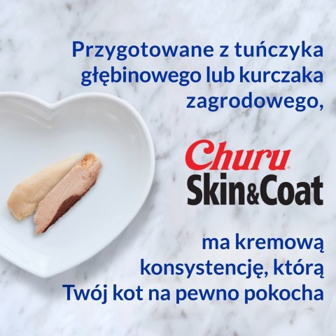 INABA Churu Skin&Coat Tuńczyk - przysmak dla kota - 4x14 g INABA Churu Skin&Coat Tuńczyk - przysmak dla kota - 4x14 g