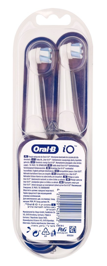 Braun Końcówki Oral-B EB6 iO Ultimate Clean Białe Braun Końcówki Oral-B EB6 iO Ultimate Clean Białe