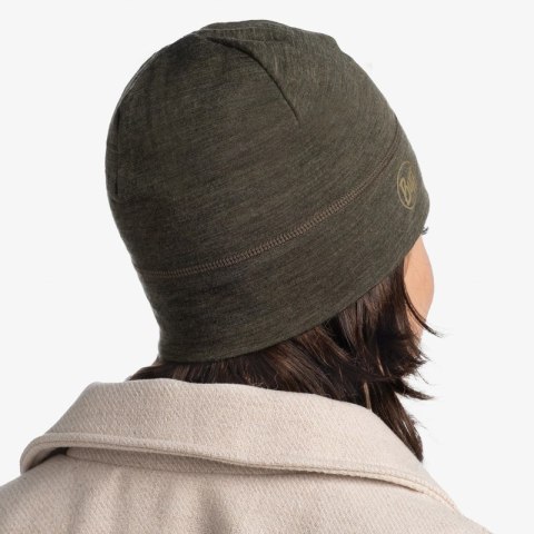 BUFF Czapka MERINO LIGHTWEIGHT BEANIE SOLID BARK BUFF Czapka MERINO LIGHTWEIGHT BEANIE SOLID BARK