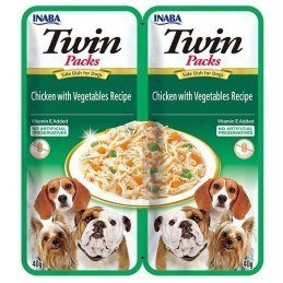 INABA Dog Twin Kurczak Warzywa - Przysmak dla psów - 2x40g INABA Dog Twin Kurczak Warzywa - Przysmak dla psów - 2x40g