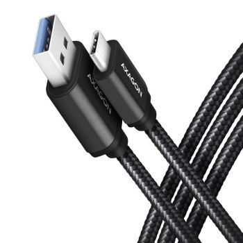 Kabel USB-C - USB-A USB 3.2 Gen 1 2m czarny Axagon Kabel USB-C - USB-A USB 3.2 Gen 1 2m czarny Axagon