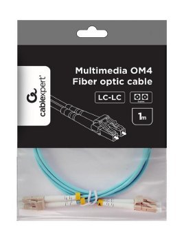 Kabel światłowodowy wielomodowy duplex OM4 50/125 LC/LC 1m Gembird Kabel światłowodowy wielomodowy duplex OM4 50/125 LC/LC 1m Gembird