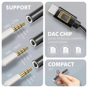 Karta dźwiękowa/Adapter dźwięku Axagon USB-C 0,1 m Karta dźwiękowa/Adapter dźwięku Axagon USB-C 0,1 m