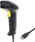 QOLTEC CZYTNIK KODÓW KRESKOWYCH LASEROWY | 1D | USB | CZARNY