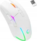 Rampage Mysz bezprzewodowa NOVA M4 gamingowa RGB USB Sensor optyczny biała
