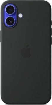 Apple iPhone 16 Plus Silicone Case with MagSafe black Apple iPhone 16 Plus Silicone Case with MagSafe black