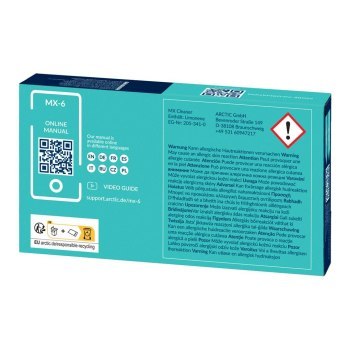 Arctic MX-6 pasta termoprzewodząca, z chusteczkami czyszczącymi - 4g Arctic MX-6 pasta termoprzewodząca, z chusteczkami czyszczącymi - 4g