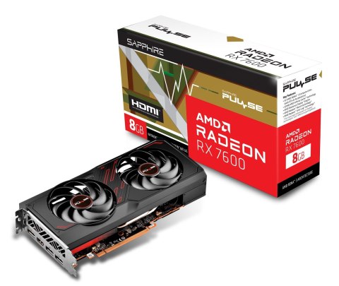 Karta graficzna SAPPHIRE Radeon RX 7600 PULSE Gaming OC 8GB Karta graficzna SAPPHIRE Radeon RX 7600 PULSE Gaming OC 8GB