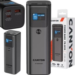 Canyon PB-2010 TFT 27000 mAh 97.2Wh PD140W QC 3.0 szary