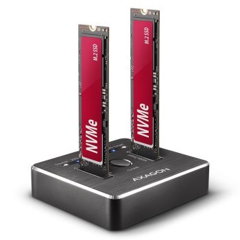Stacja dokująca Axagon ADSA-M2C USB-C 3.2 Gen2 do 2x NVMe z funkcją klonowania Stacja dokująca Axagon ADSA-M2C USB-C 3.2 Gen2 do 2x NVMe z funkcją klonowania