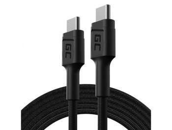 GREEN CELL KABEL KABGC29 GC POWERSTREAM USB-C - USB-C 200CM POWER DELIVERY 60W ULTRA CHARGE QC 3.0 GREEN CELL KABEL KABGC29 GC POWERSTREAM USB-C - USB-C 200CM POWER DELIVERY 60W ULTRA CHARGE QC 3.0