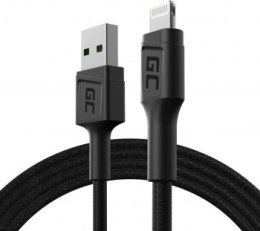 Green Cell PowerStream USB-A - Lightning (szybkie ładowanie) 2.4A 1.2m czarny