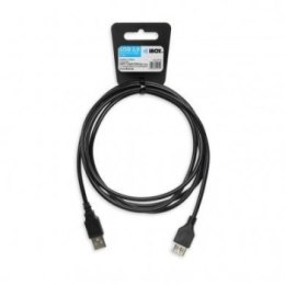 Kabel IBOX IKU2P18 (USB 2.0 typu A M - USB 2.0 typu A F; 1 8m; kolor czarny)