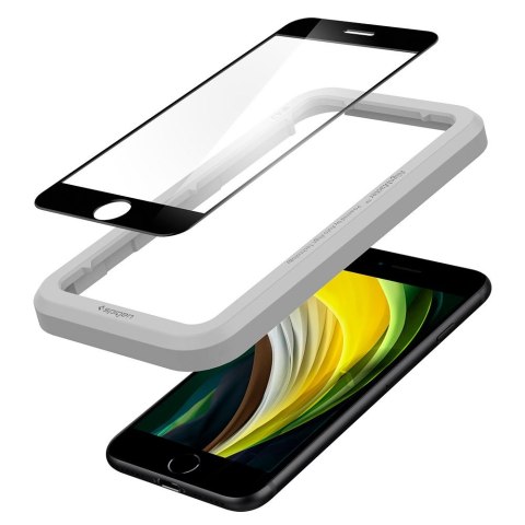 Spigen Alm Glass FC - Szkło hartowane do iPhone SE (2022 / 2020) / 8 / 7 (Czarna ramka) Spigen Alm Glass FC - Szkło hartowane do iPhone SE (2022 / 2020) / 8 / 7 (Czarna ramka)