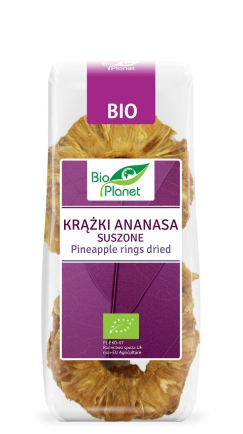 ANANAS SUSZONY KRĄŻKI BIO 100 g - BIO PLANET ANANAS SUSZONY KRĄŻKI BIO 100 g - BIO PLANET
