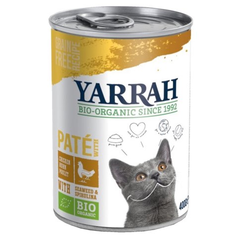 (DLA KOTA DOROSŁEGO) PASZTET Z KURCZAKA Z ALGAMI MORSKIMI BIO 400 g - YARRAH (DLA KOTA DOROSŁEGO) PASZTET Z KURCZAKA Z ALGAMI MORSKIMI BIO 400 g - YARRAH