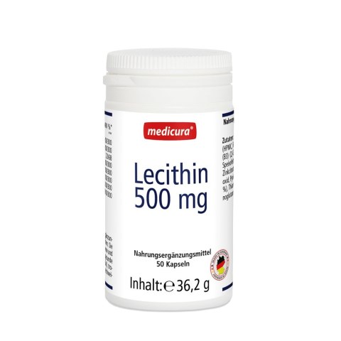 LECYTYNA Z WITAMINAMI Z GRUPY B, CYNKIEM I KWASEM FOLIOWYM 50 KAPSUŁEK - MEDICURA LECYTYNA Z WITAMINAMI Z GRUPY B, CYNKIEM I KWASEM FOLIOWYM 50 KAPSUŁEK - MEDICURA
