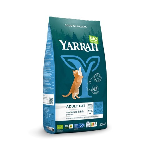 (DLA KOTA DOROSŁEGO) KARMA Z KURCZAKIEM I RYBĄ BIO 800 g - YARRAH (DLA KOTA DOROSŁEGO) KARMA Z KURCZAKIEM I RYBĄ BIO 800 g - YARRAH