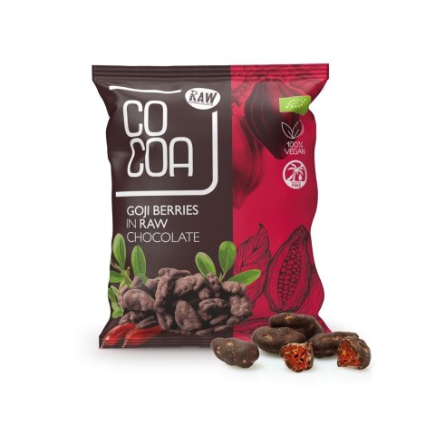 JAGODY GOJI W SUROWEJ CZEKOLADZIE BIO 70 g - COCOA JAGODY GOJI W SUROWEJ CZEKOLADZIE BIO 70 g - COCOA