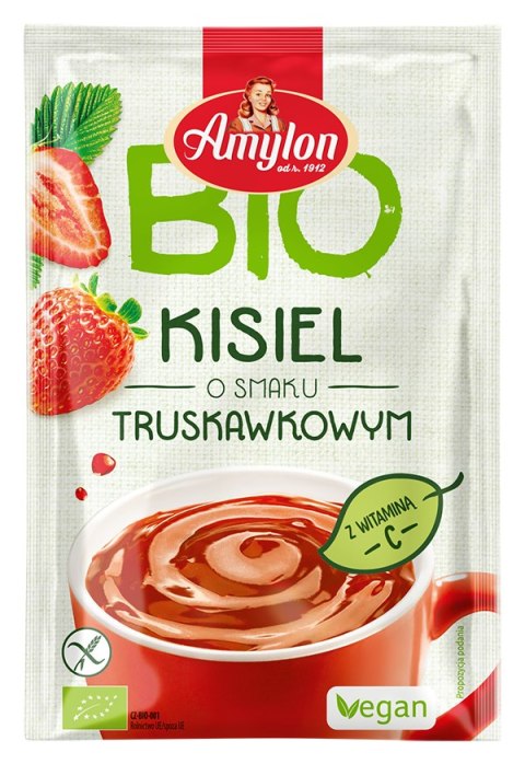 KISIEL INSTANT O SMAKU TRUSKAWKOWYM BEZGLUTENOWY BIO 30 g - AMYLON KISIEL INSTANT O SMAKU TRUSKAWKOWYM BEZGLUTENOWY BIO 30 g - AMYLON