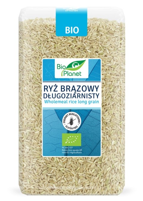 RYŻ BRĄZOWY DŁUGOZIARNISTY BEZGLUTENOWY BIO 1 kg - BIO PLANET RYŻ BRĄZOWY DŁUGOZIARNISTY BEZGLUTENOWY BIO 1 kg - BIO PLANET
