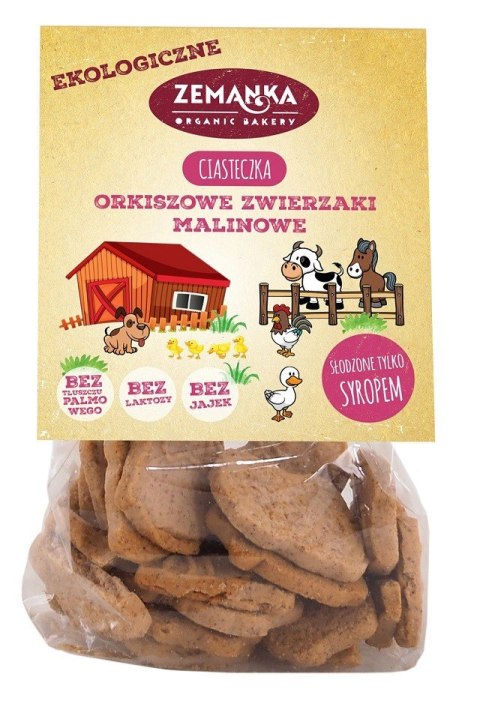 CIASTKA ORKISZOWE Z MALINAMI ZWIERZAKI BIO 100 g - ZEMANKA CIASTKA ORKISZOWE Z MALINAMI ZWIERZAKI BIO 100 g - ZEMANKA