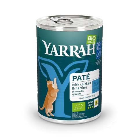 (DLA KOTA) PASZTET ZE ŚLEDZIEM I ALGAMI MORSKIMI BIO 400 g - YARRAH (DLA KOTA) PASZTET ZE ŚLEDZIEM I ALGAMI MORSKIMI BIO 400 g - YARRAH
