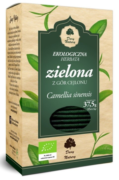 HERBATA ZIELONA BIO (25 x 1,5 g) 37,5 g - DARY NATURY HERBATA ZIELONA BIO (25 x 1,5 g) 37,5 g - DARY NATURY