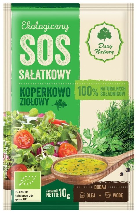 SOS SAŁATKOWY KOPERKOWO - ZIOŁOWY BIO 10 g - DARY NATURY SOS SAŁATKOWY KOPERKOWO - ZIOŁOWY BIO 10 g - DARY NATURY