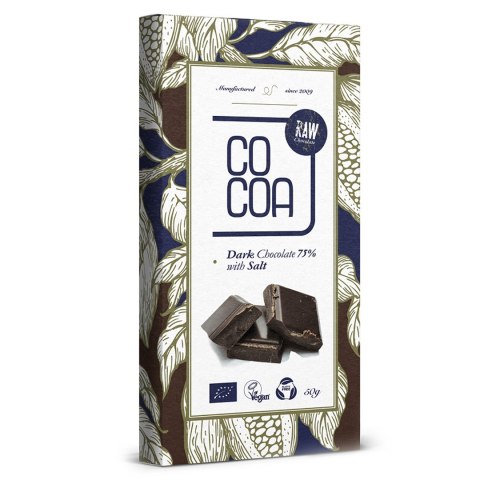 CZEKOLADA CIEMNA 75 % Z SOLĄ BIO 50 g - COCOA CZEKOLADA CIEMNA 75 % Z SOLĄ BIO 50 g - COCOA