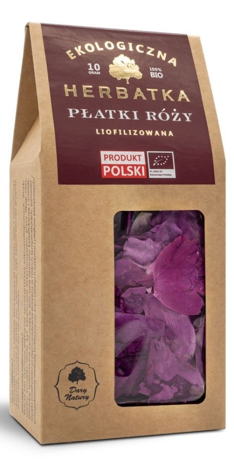 HERBATKA LIOFILIZOWANA PŁATKI RÓŻY BIO 10 g - DARY NATURY HERBATKA LIOFILIZOWANA PŁATKI RÓŻY BIO 10 g - DARY NATURY