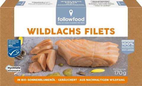 ŁOSOŚ DZIKI WĘDZONY MSC FILETY W BIO OLEJU SŁONECZNIKOWYM 170 g (124 g) - FOLLOWFOOD ŁOSOŚ DZIKI WĘDZONY MSC FILETY W BIO OLEJU SŁONECZNIKOWYM 170 g (124 g) - FOLLOWFOOD