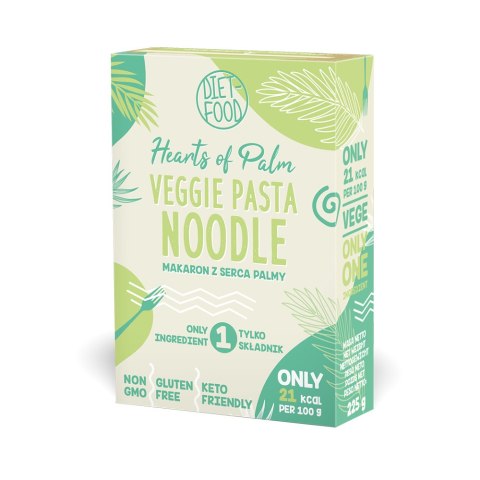 MAKARON (Z SERCA PALMY) NOODLE BEZGLUTENOWY KETO 255 g - DIET-FOOD MAKARON (Z SERCA PALMY) NOODLE BEZGLUTENOWY KETO 255 g - DIET-FOOD