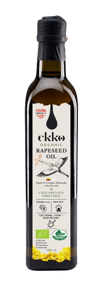 OLEJ RZEPAKOWY VIRGIN OMEGA-3 BIO 500 ml - EKKO OLEJ RZEPAKOWY VIRGIN OMEGA-3 BIO 500 ml - EKKO