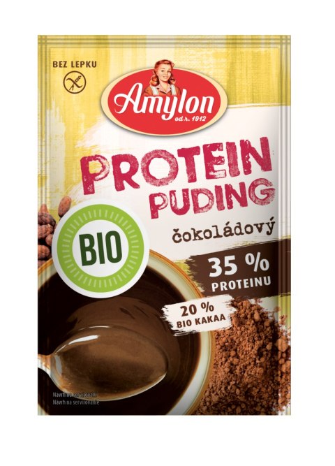 BUDYŃ PROTEINOWY O SMAKU CZEKOLADOWYM BEZ DODATKU CUKRU BEZGLUTENOWY BIO 45 g - AMYLON BUDYŃ PROTEINOWY O SMAKU CZEKOLADOWYM BEZ DODATKU CUKRU BEZGLUTENOWY BIO 45 g - AMYLON