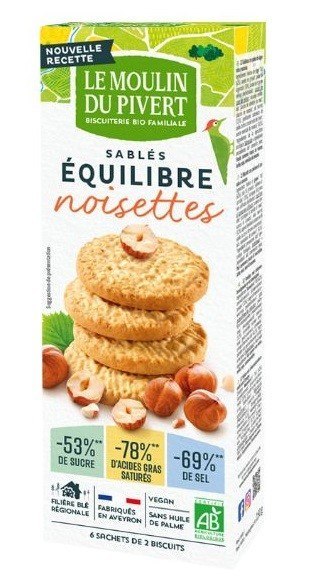 CIASTKA Z ORZECHAMI LASKOWYMI BIO 150 g - LE MOULIN DU PIVERT CIASTKA Z ORZECHAMI LASKOWYMI BIO 150 g - LE MOULIN DU PIVERT