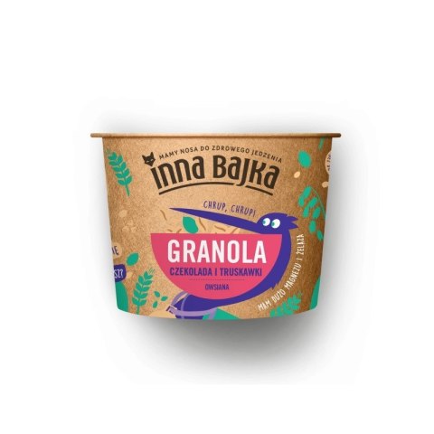 GRANOLA OWSIANA Z CZEKOLADĄ I TRUSKAWKĄ 65 g - INNA BAJKA GRANOLA OWSIANA Z CZEKOLADĄ I TRUSKAWKĄ 65 g - INNA BAJKA