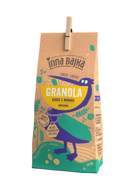 GRANOLA OWSIANA Z KOKOSEM I ANANASEM 260 g - INNA BAJKA GRANOLA OWSIANA Z KOKOSEM I ANANASEM 260 g - INNA BAJKA