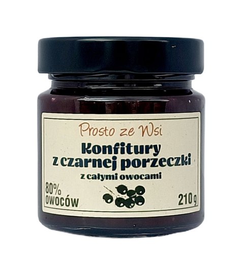 KONFITURA EKSTRA Z CZARNEJ PORZECZKI Z CAŁYMI OWOCAMI 210 g - PROSTO ZE WSI KONFITURA EKSTRA Z CZARNEJ PORZECZKI Z CAŁYMI OWOCAMI 210 g - PROSTO ZE WSI