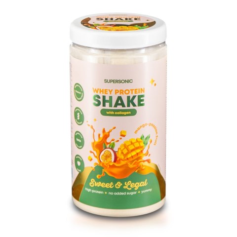 SHAKE PROTEINOWY Z KOLAGENEM O SMAKU MANGO - MARAKUJA BEZ DODATKU CUKRU KETO 560 g - SUPERSONIC SHAKE PROTEINOWY Z KOLAGENEM O SMAKU MANGO - MARAKUJA BEZ DODATKU CUKRU KETO 560 g - SUPERSONIC