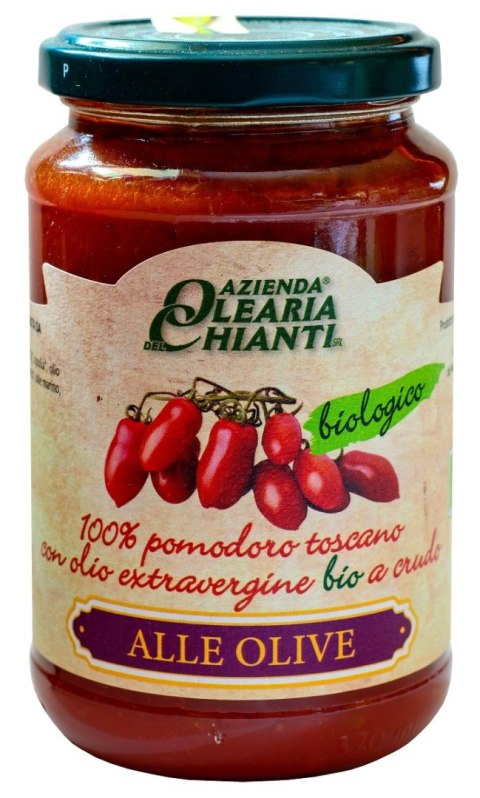 SOS POMIDOROWY Z TOSKAŃSKICH POMIDORÓW Z OLIWKAMI BEZGLUTENOWY BIO 340 g - AZIENDA OLEARIA CHIANTI SOS POMIDOROWY Z TOSKAŃSKICH POMIDORÓW Z OLIWKAMI BEZGLUTENOWY BIO 340 g - AZIENDA OLEARIA CHIANTI