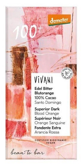 TABLICZKA KAKAOWA O SMAKU CZERWONEJ POMARAŃCZY DEMETER BIO 90 g - VIVANI TABLICZKA KAKAOWA O SMAKU CZERWONEJ POMARAŃCZY DEMETER BIO 90 g - VIVANI