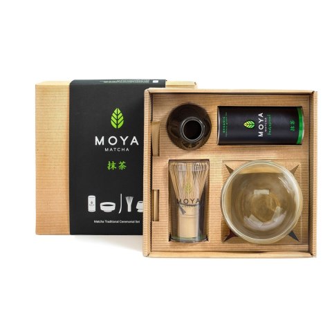 ZESTAW CEREMONIALNY DO MATCHY ZE SZKLANĄ CZARKĄ - MOYA MATCHA ZESTAW CEREMONIALNY DO MATCHY ZE SZKLANĄ CZARKĄ - MOYA MATCHA