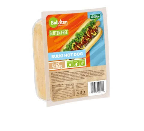 BUŁKI DO HOT DOGÓW BEZGLUTENOWE (4 szt.) 260 g - BALVITEN BUŁKI DO HOT DOGÓW BEZGLUTENOWE (4 szt.) 260 g - BALVITEN