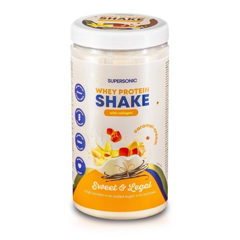 KOKTAJL PROTEINOWY Z KOLAGENEM O SMAKU KARMEL - ŚMIETANKA BEZ DODATKU CUKRU KETO 560 g - SUPERSONIC KOKTAJL PROTEINOWY Z KOLAGENEM O SMAKU KARMEL - ŚMIETANKA BEZ DODATKU CUKRU KETO 560 g - SUPERSONIC